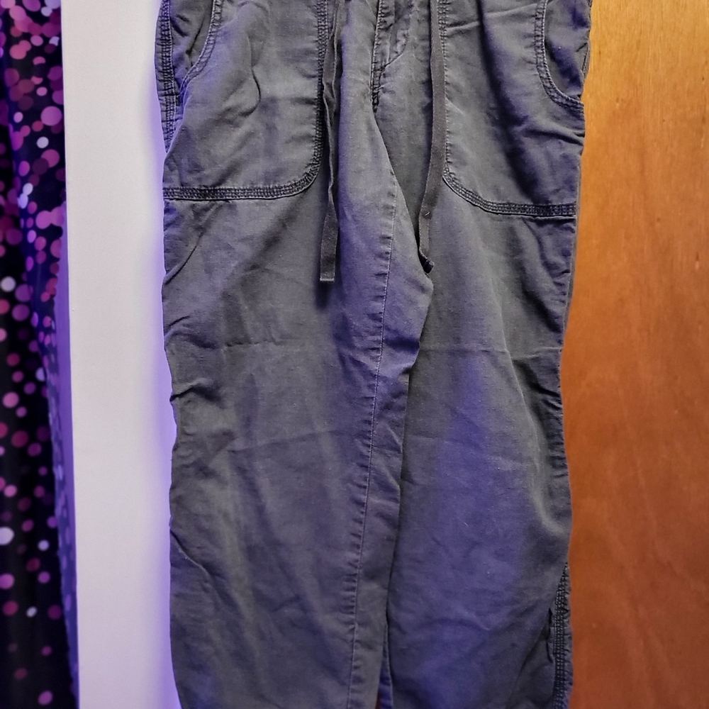 Linen cropped pants